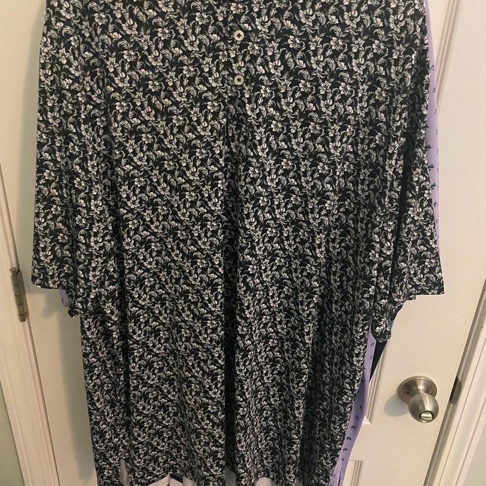 Ralph Lauren Black and White Floral Shirt